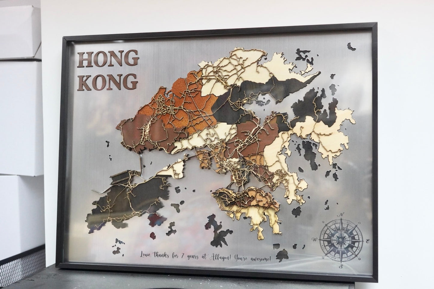相框款 - 香港地圖