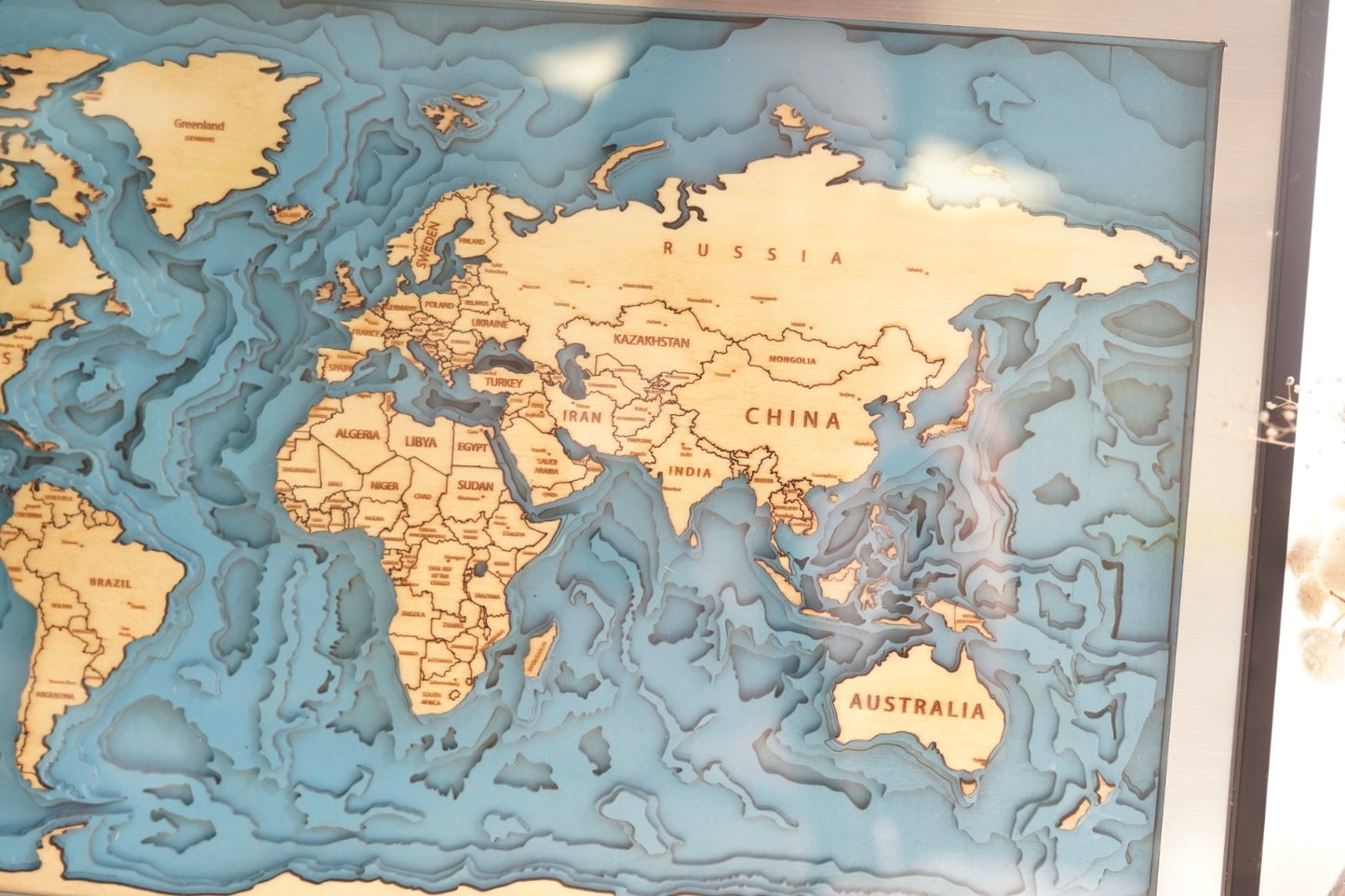 30x40cm相框款 - 海洋版世界地圖