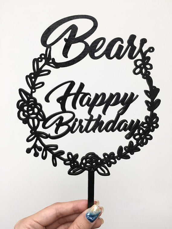 自定木製蛋糕牌 Cake Topper