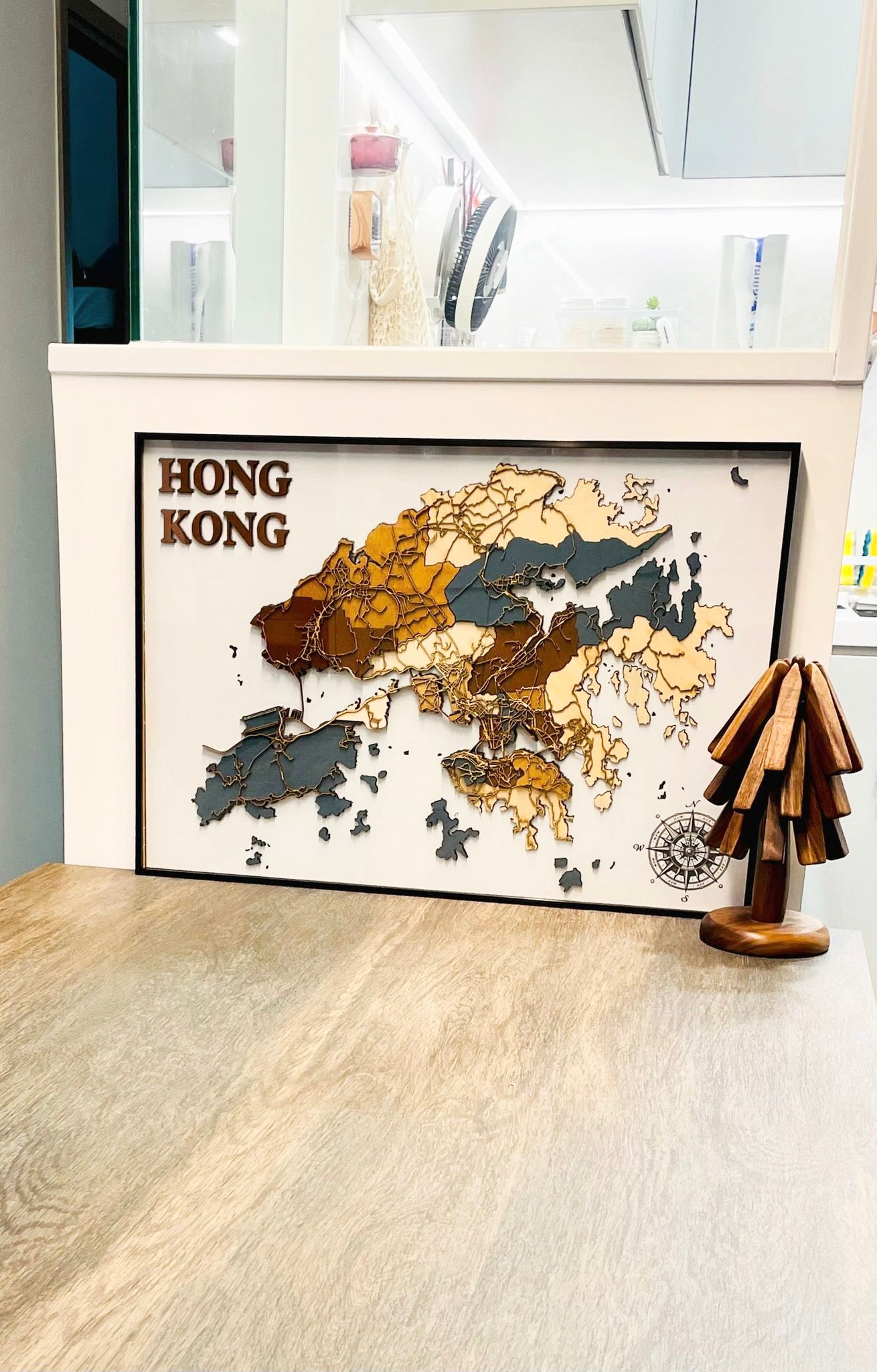 相框款 - 香港地圖