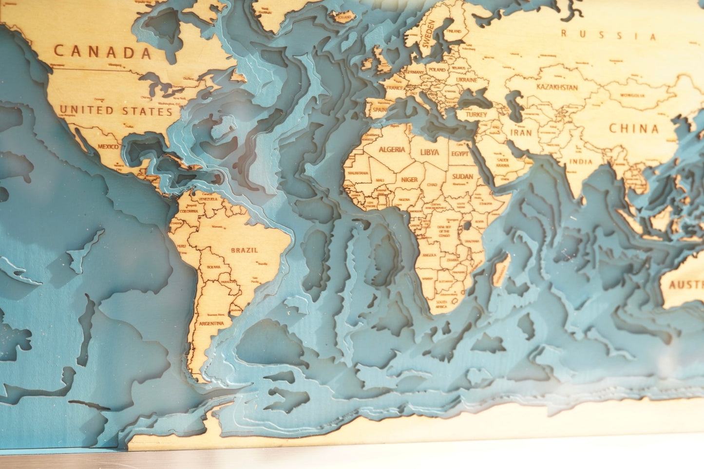 30x40cm相框款 - 海洋版世界地圖