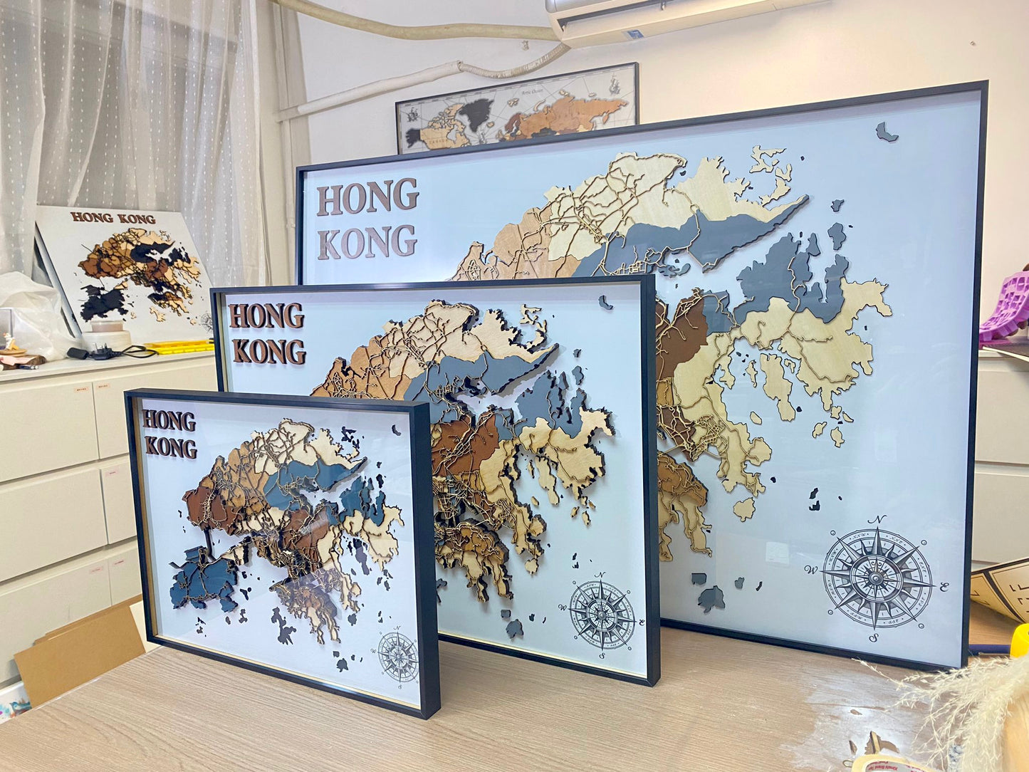 相框款 - 香港地圖