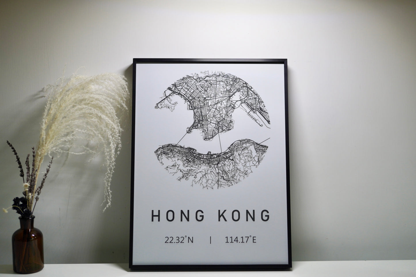 相框款 - 圓形 雕刻版維港
