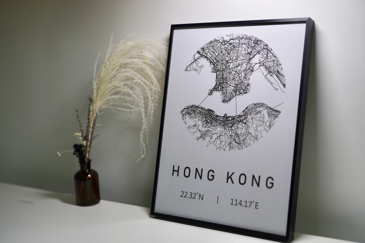 相框款 - 圓形 雕刻版維港