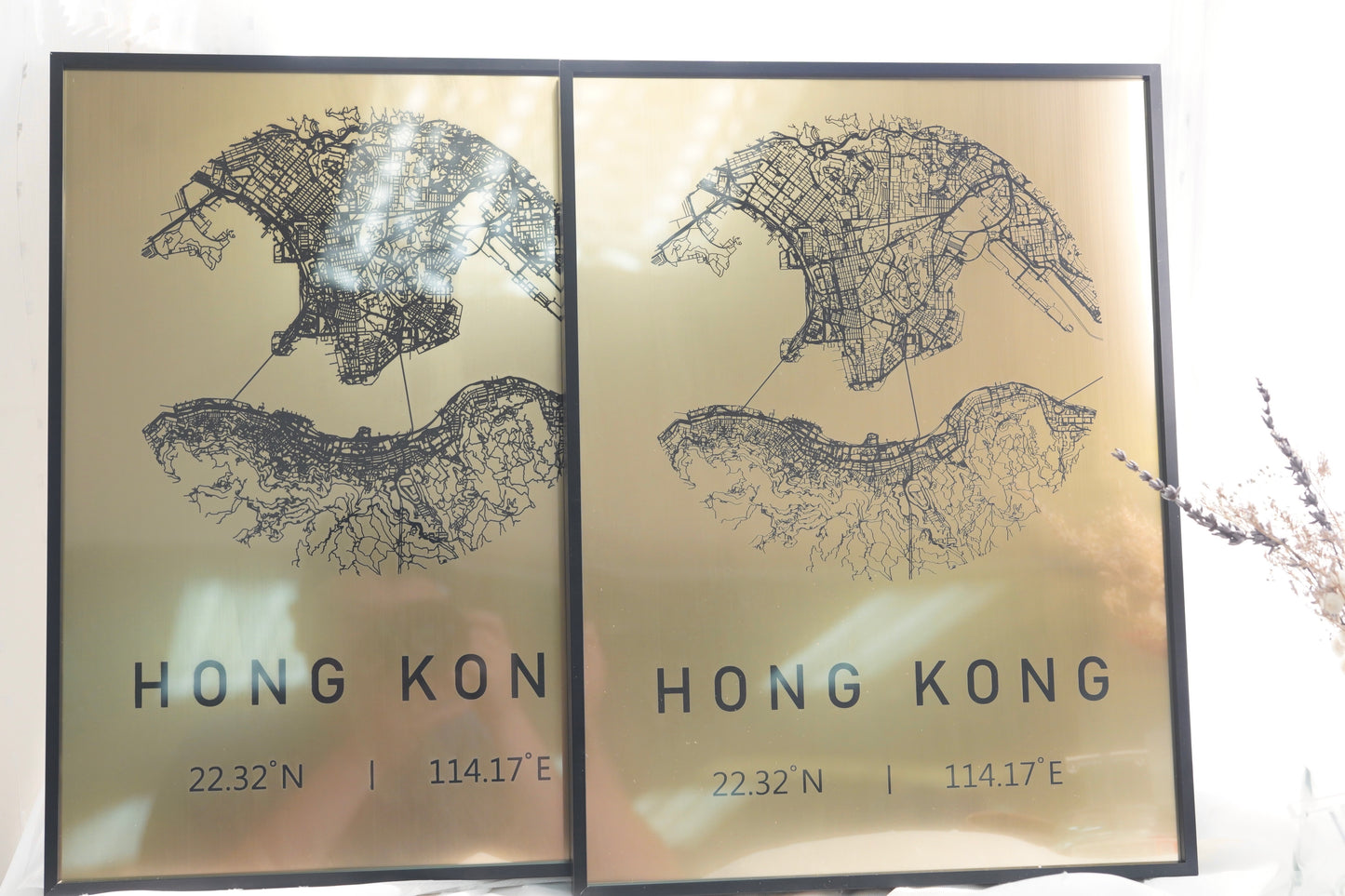相框款 - 圓形 雕刻版維港