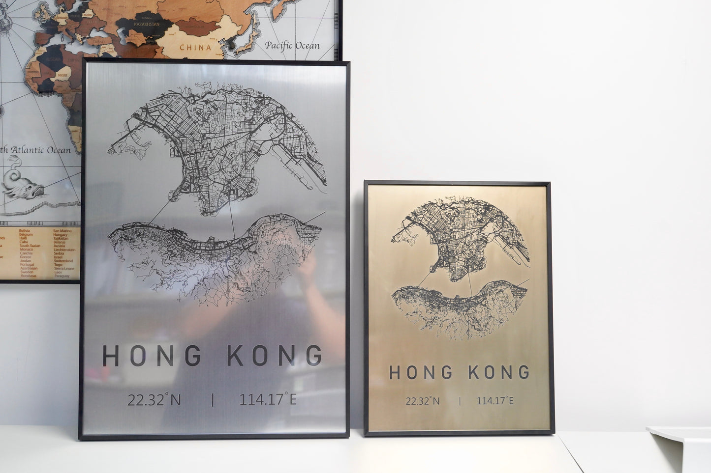 相框款 - 圓形 雕刻版維港