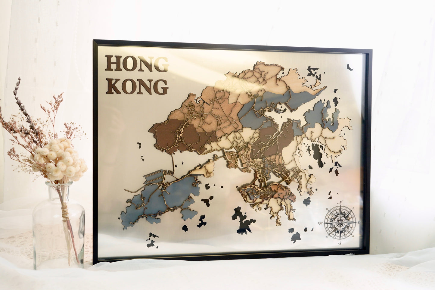 相框款 - 香港地圖