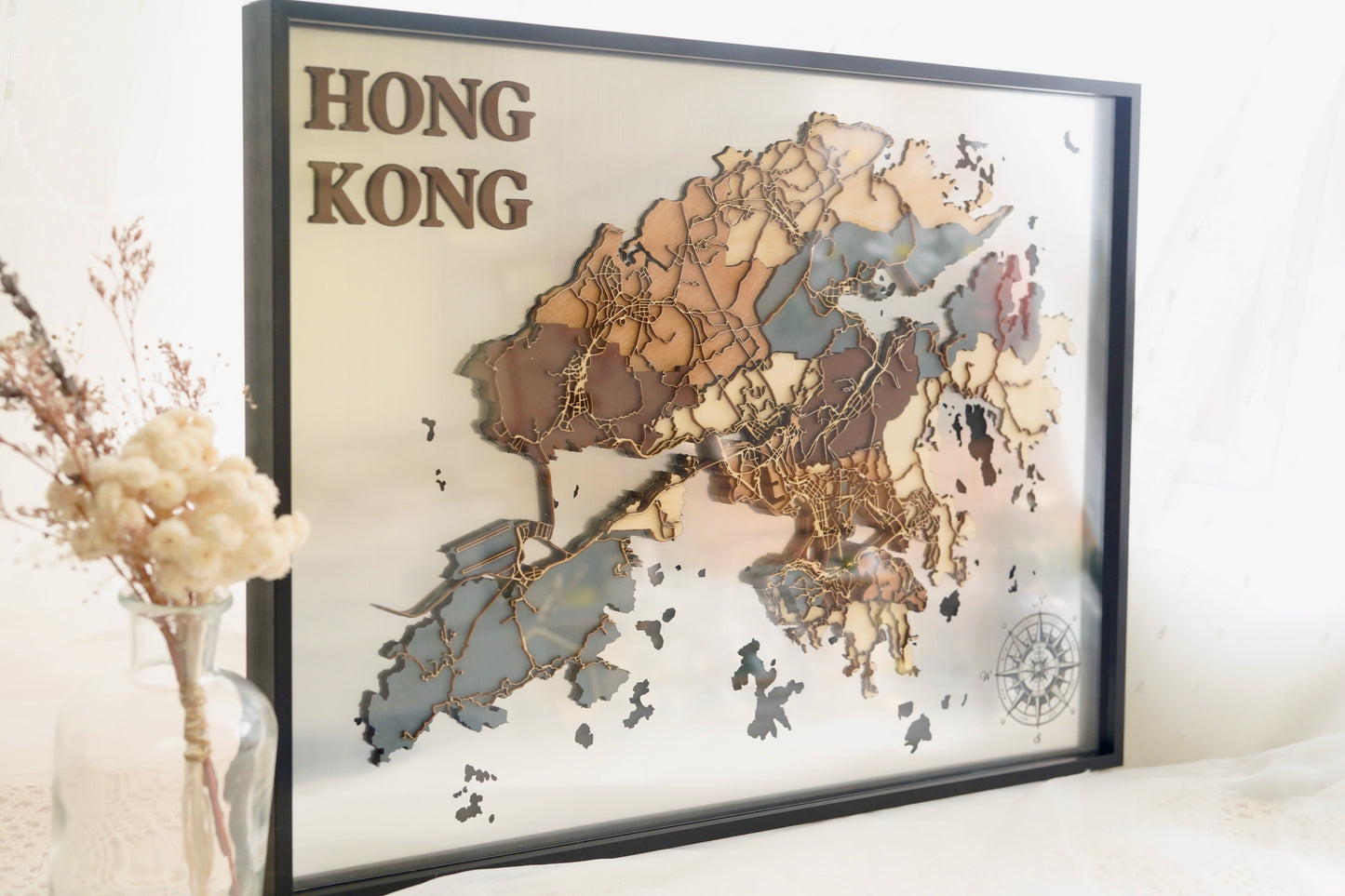 相框款 - 香港地圖