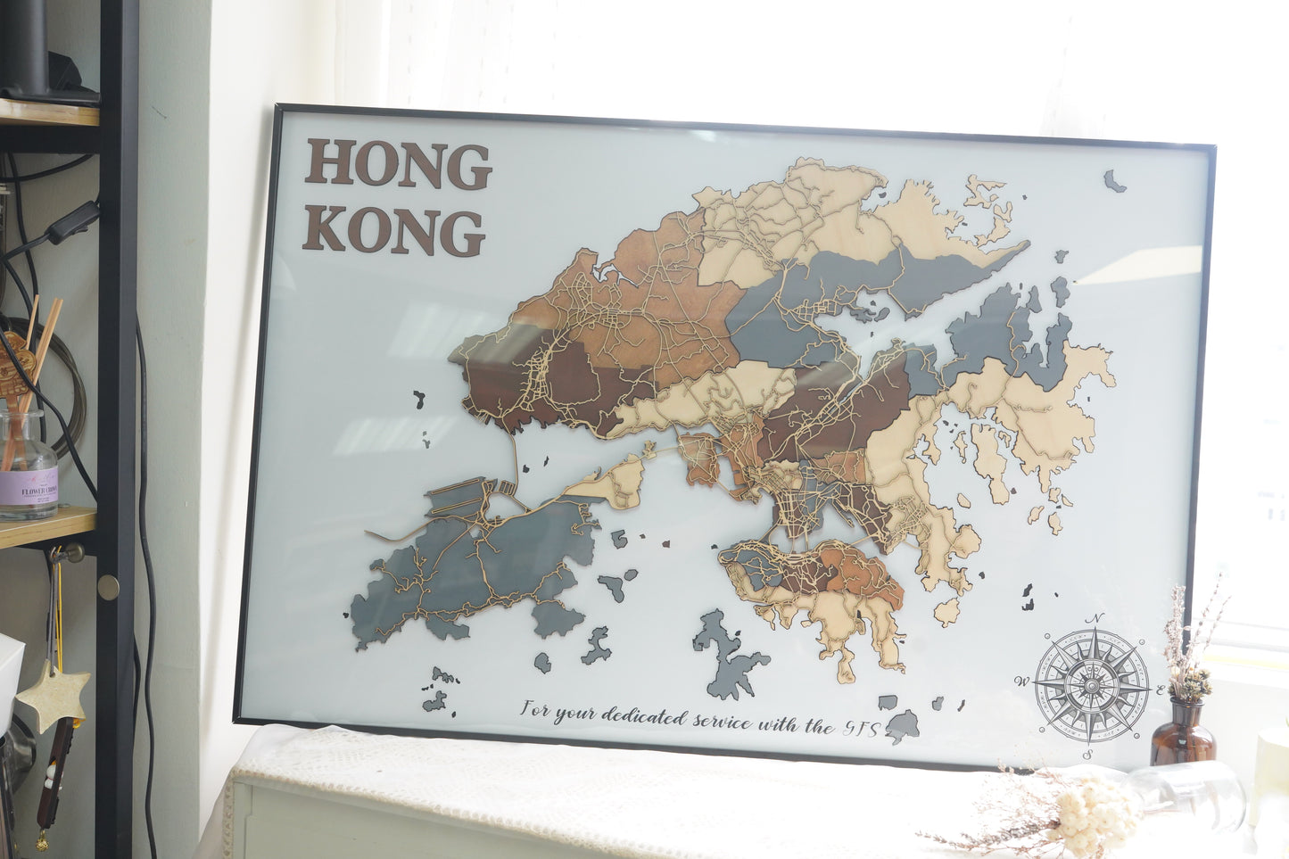 相框款 - 香港地圖