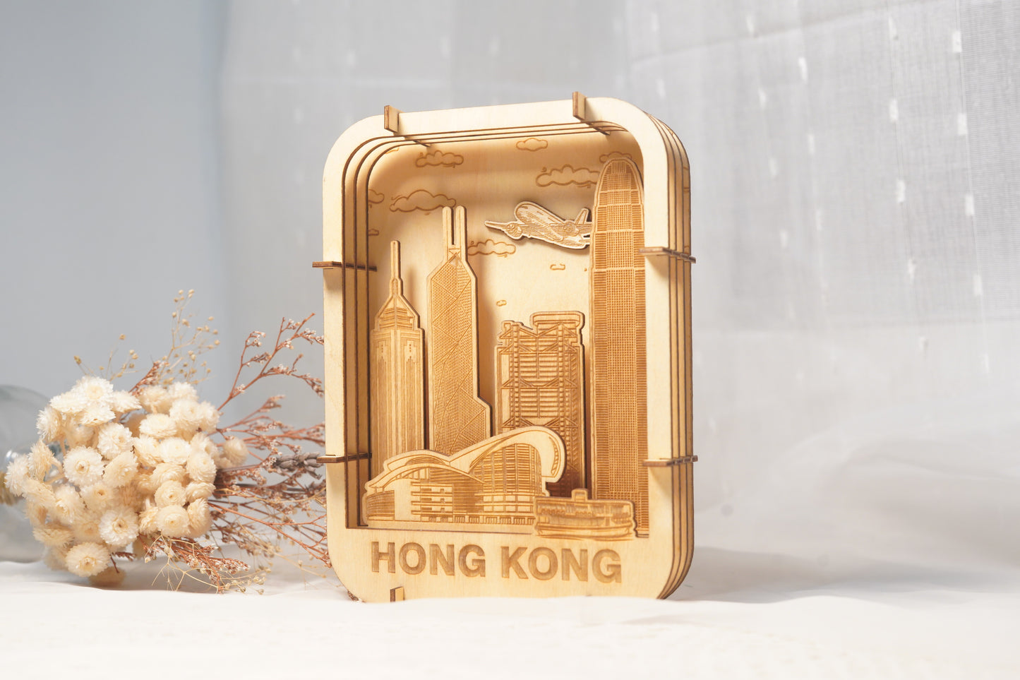 香港大廈3D wood puzzle