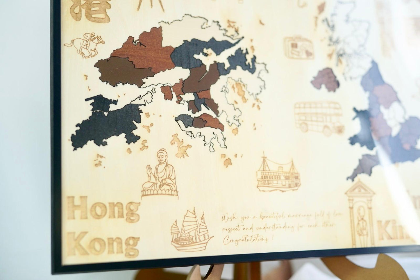 40x60cm相框款 - 香港+英國地圖