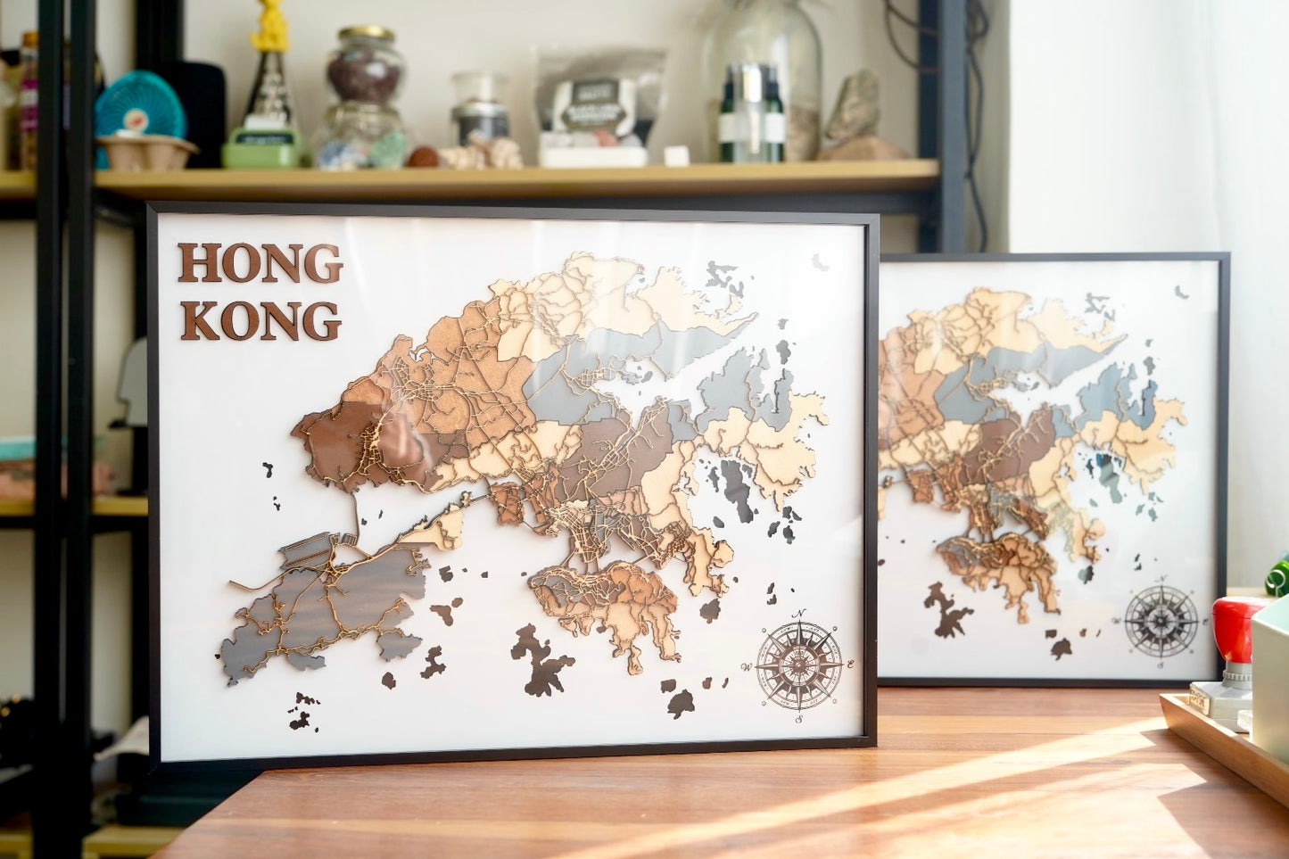相框款 - 香港地圖