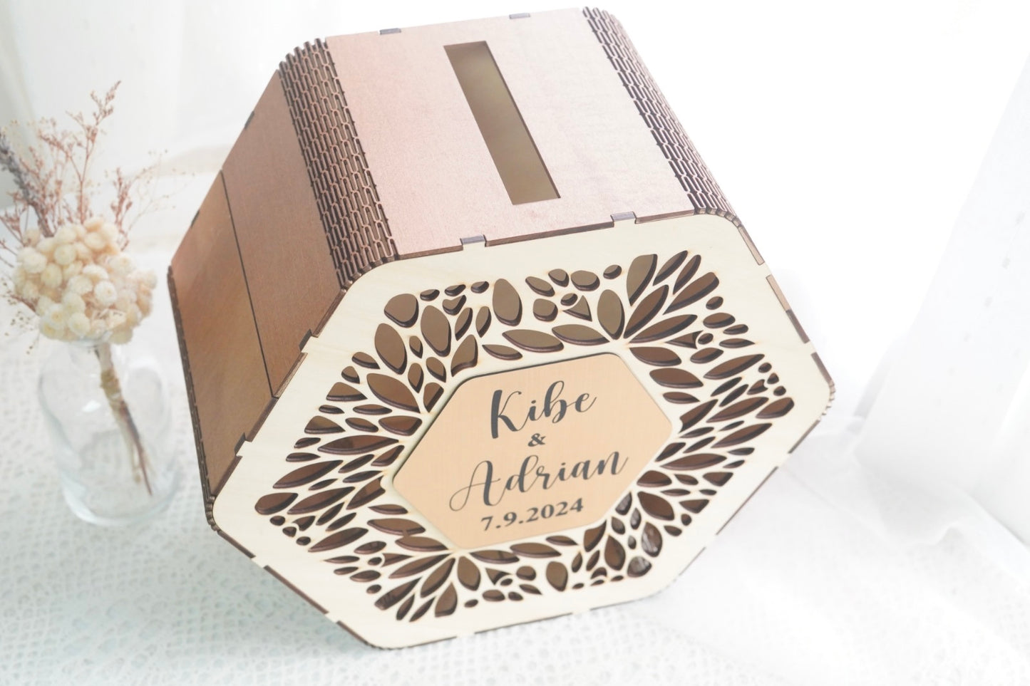Wooden Wedding Card Box