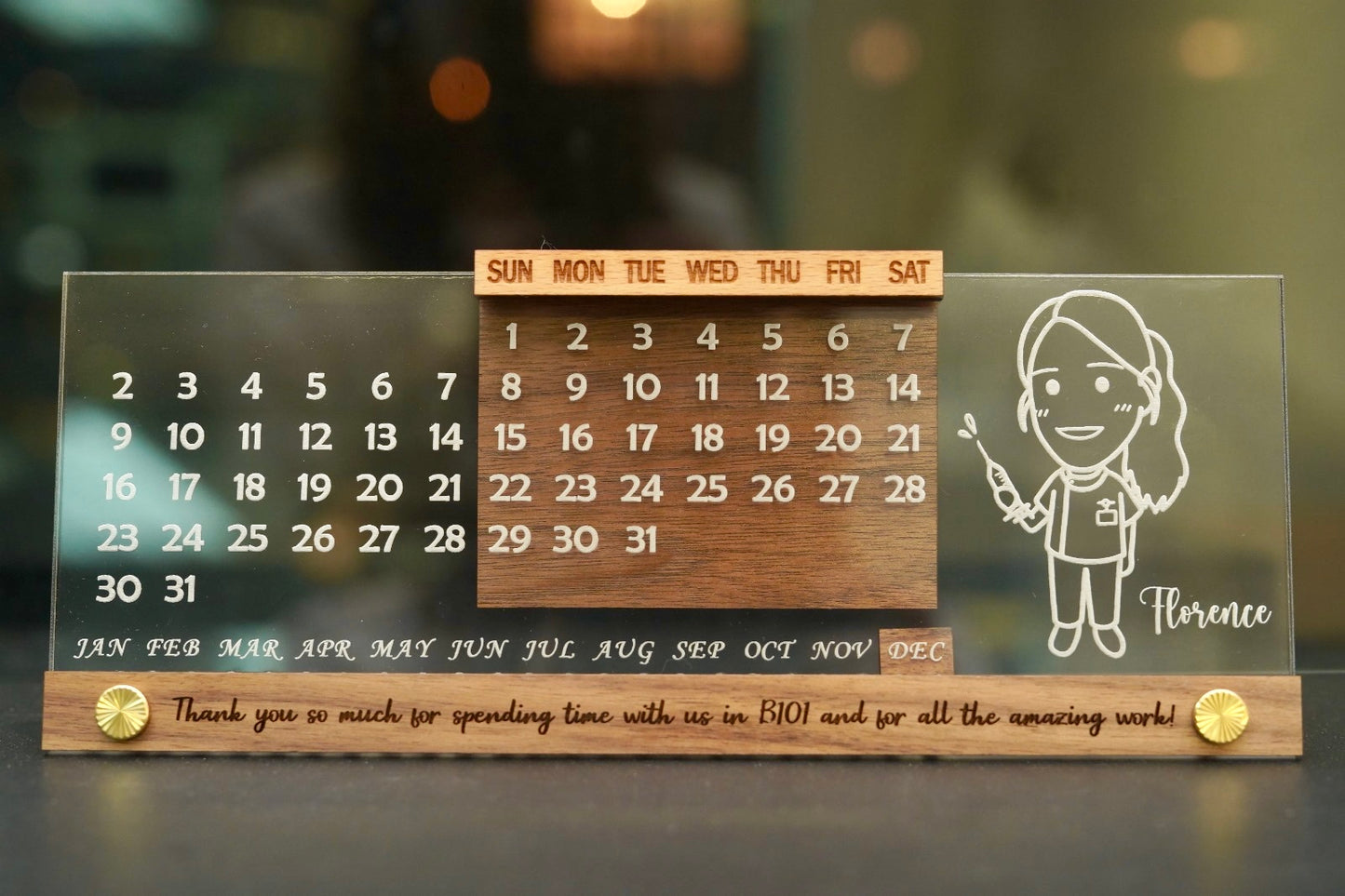 萬年曆 Wood Table Calendar