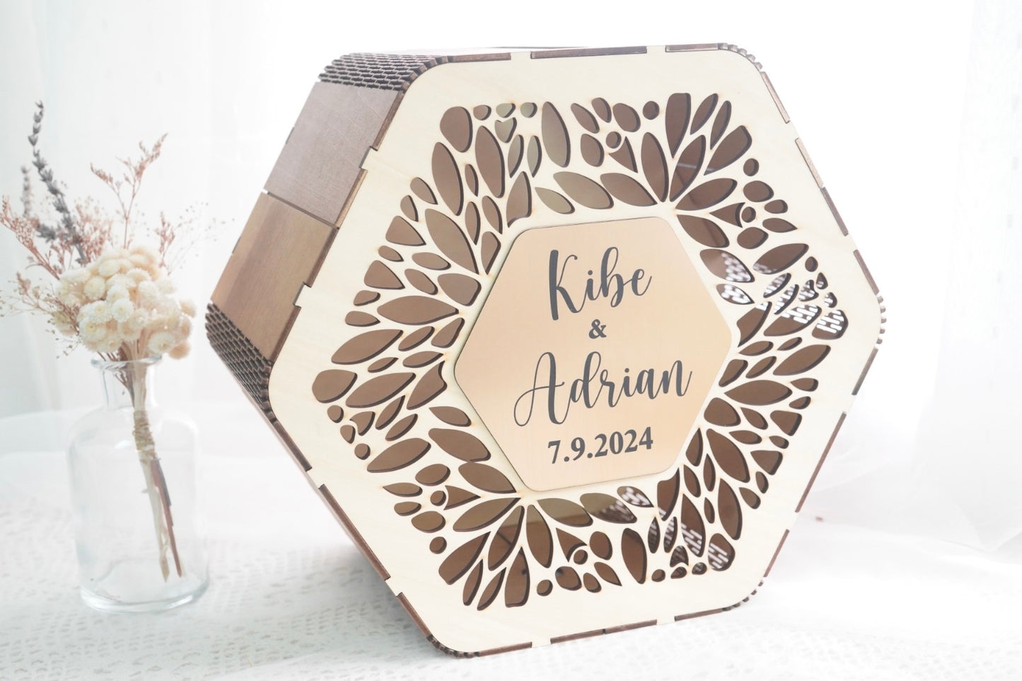 Wooden Wedding Card Box