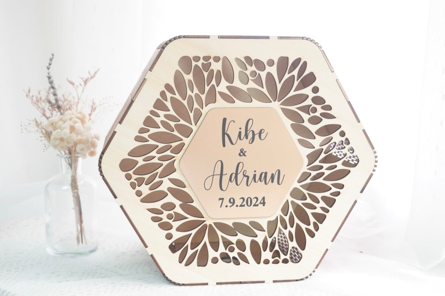Wooden Wedding Card Box