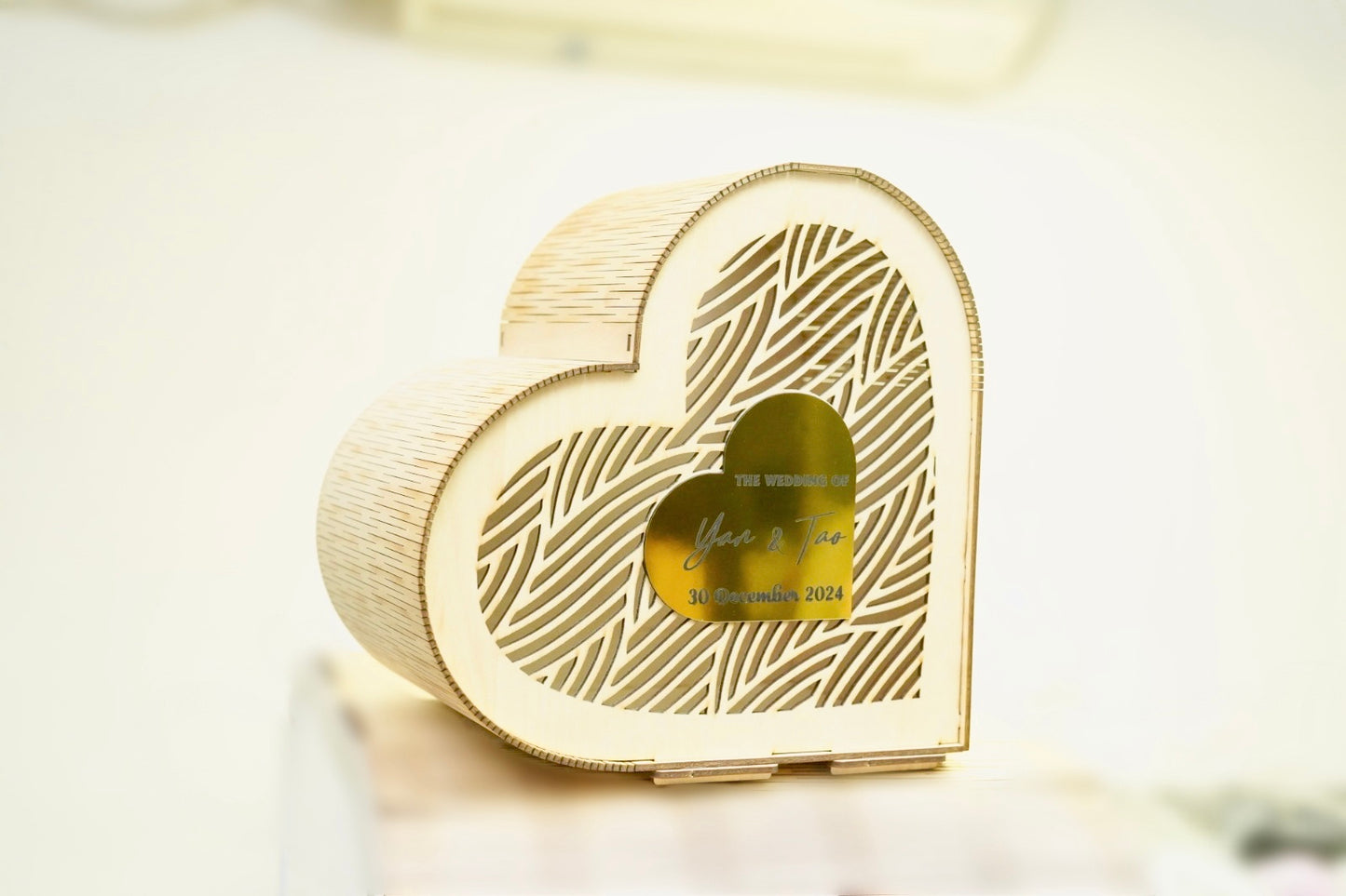 Wooden Wedding Card Box