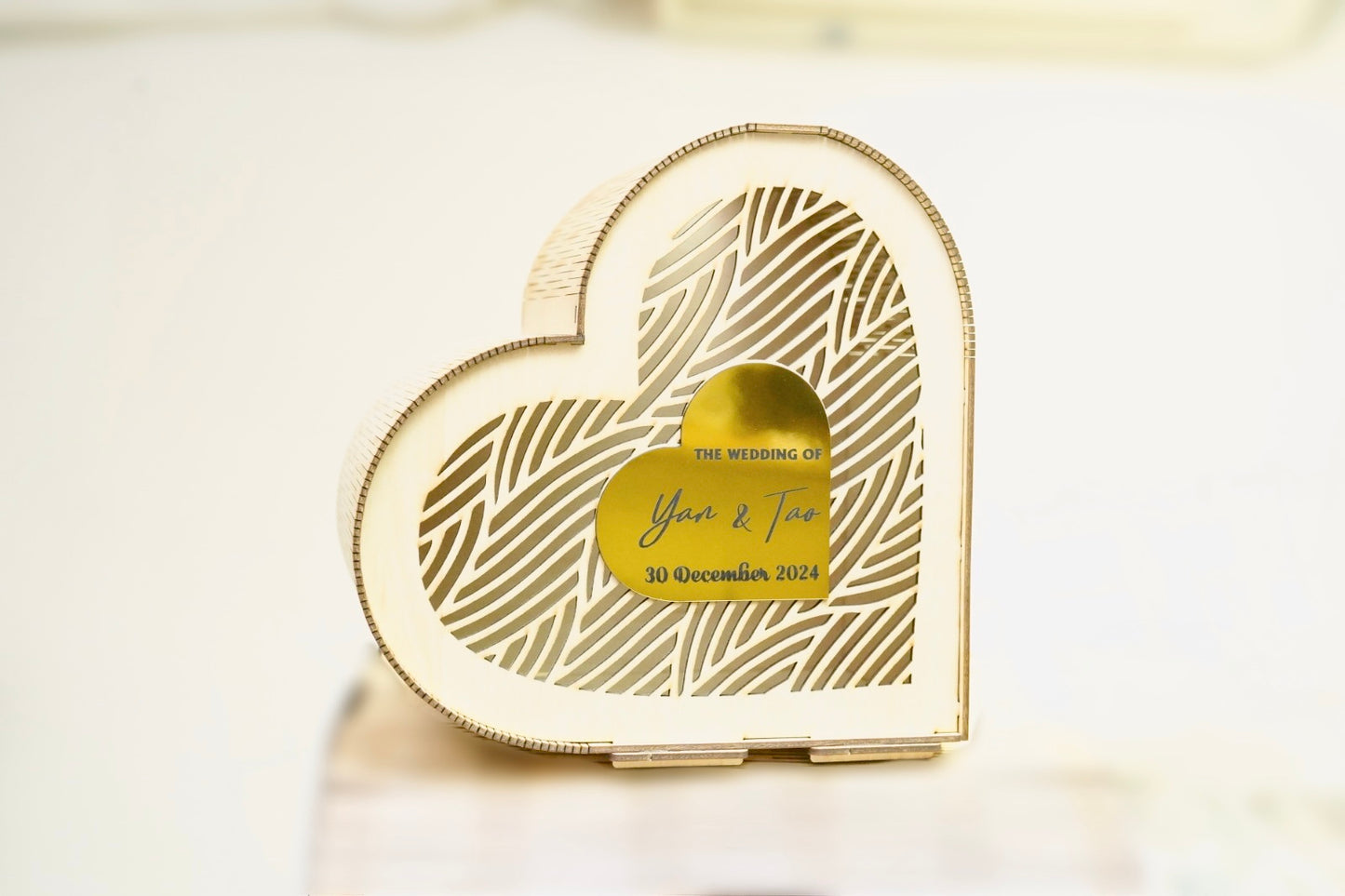 Wooden Wedding Card Box