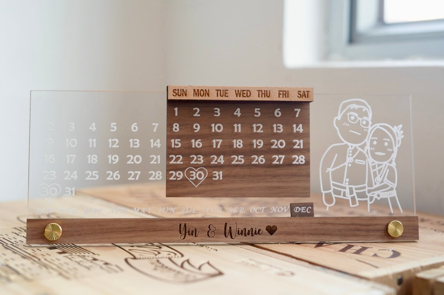 萬年曆 Wood Table Calendar