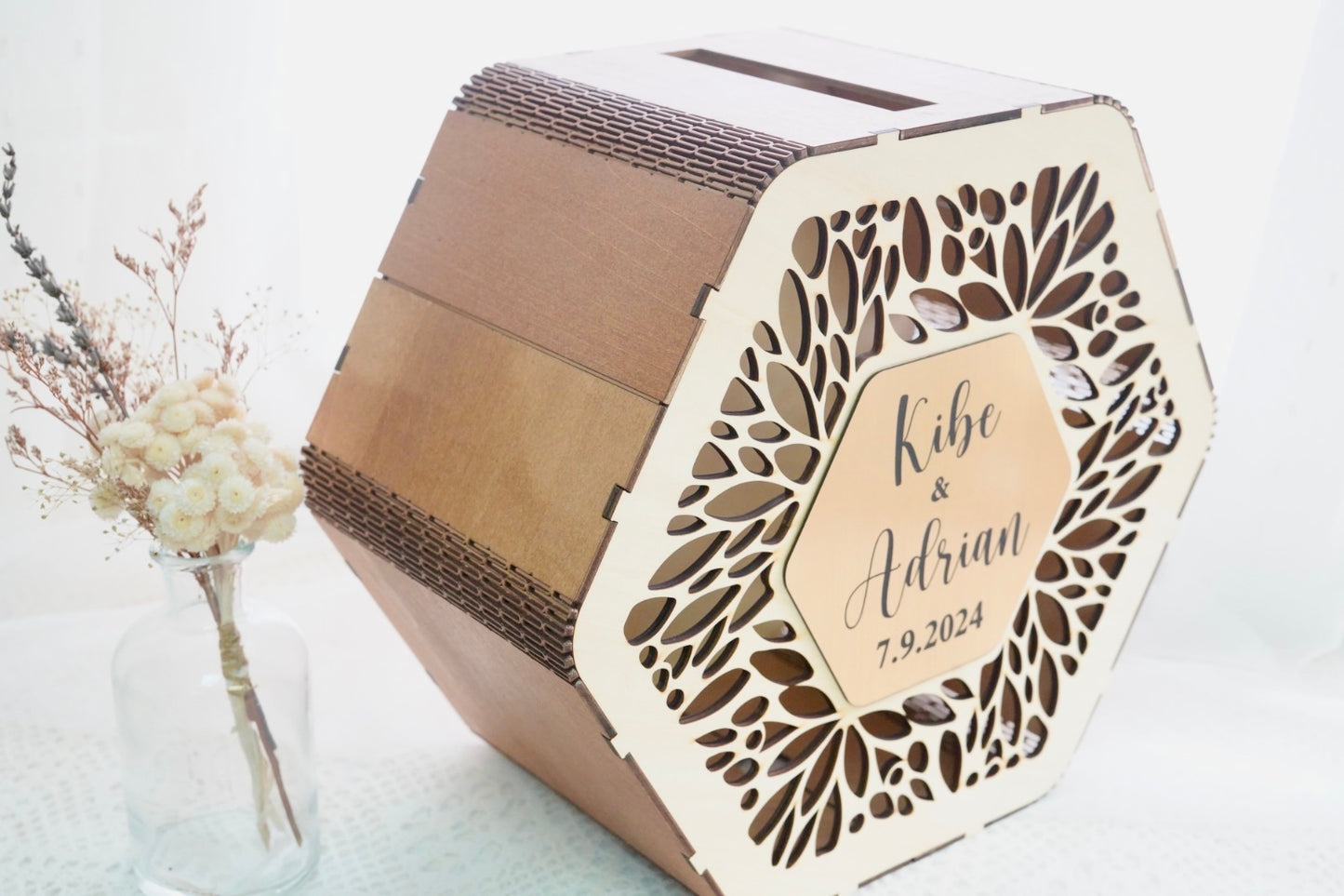 Wooden Wedding Card Box